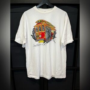Vintage B. Kliban Cat Crazy Shirts USA XL Cable Car San Francisco T Shirt